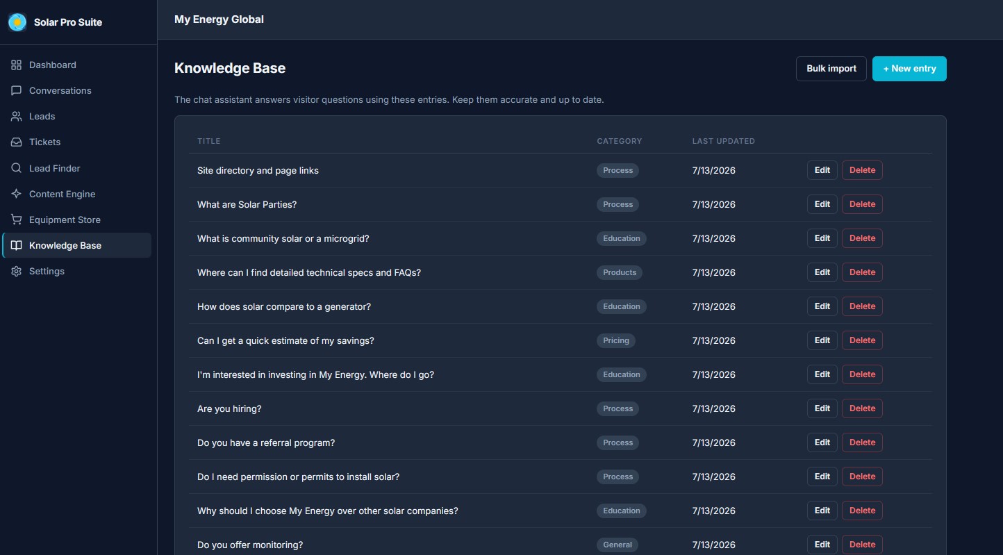 Knowledge Base screenshot